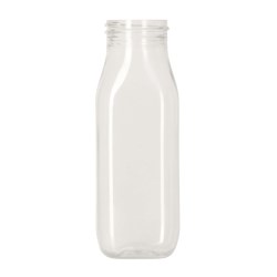 200ml rPET bottle, Square Milk 38-400, F0556A