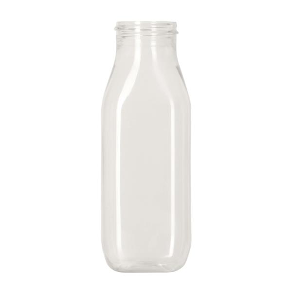 200ml rPET bottle, Square Milk 38-400, F0557A