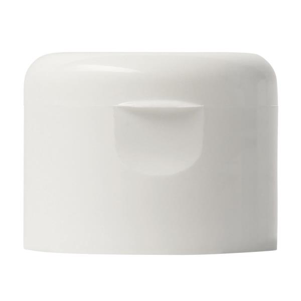 28-410 flip top cap, crabs claw, 2,5mm orifice, smooth