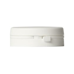 40M-snap Plastic screw closure, plug seal, smooth, white