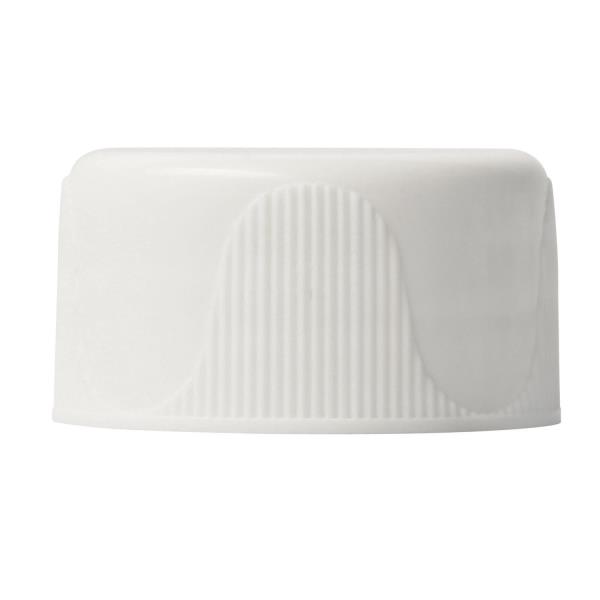 28-410 plastic screw closure, PE liner, ribbed