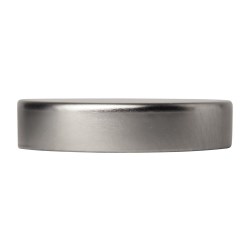 folded aluminium lid 45-400, pressure sensitive, straight edge matt