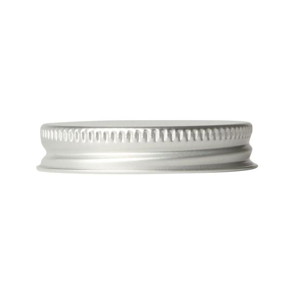 rolled aluminium lid 48-400, tri seal, rolled edge matt, silver