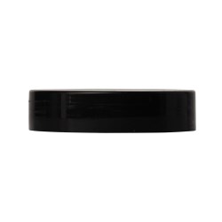 plastic lid 48-400 PP, straight tri seal smooth, black