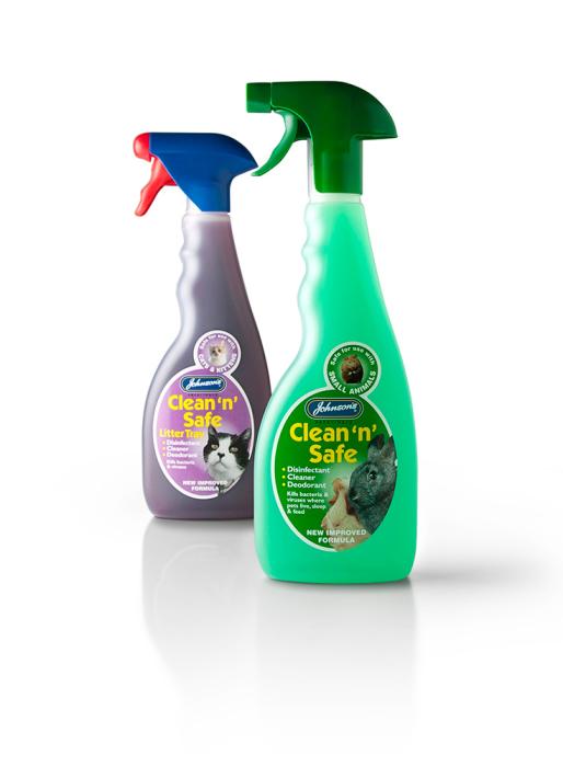 Redesigned trigger bottle gives Johnsons Veterinary Clean n Safe a fresher look