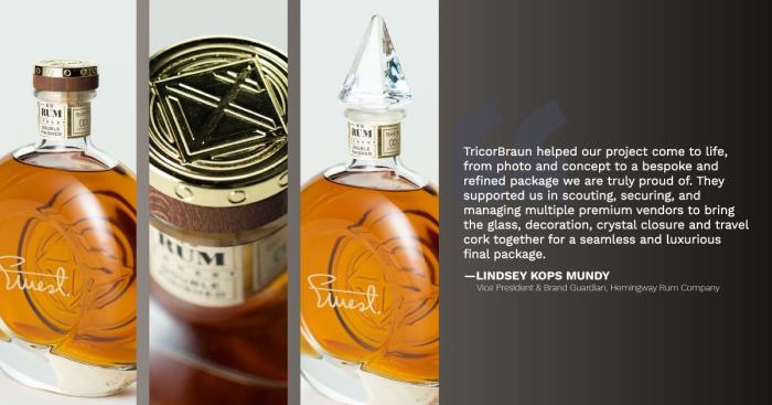 Hemingway Rum Company Partners with TricorBraun to Deliver the Ernest Bottle