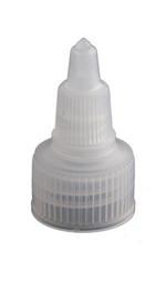 20-410, LDPE Spout Closure, .114 orifice Ribbed Skirt,