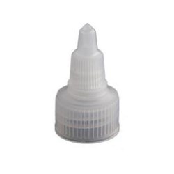 20-410, LDPE Spout Closure, .114 orifice Ribbed Skirt, 
