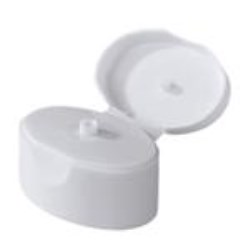 22mmSnapOn, P/P Flip Top Closure, .250 orifice Flat Lid, Mat/Stipple Top,