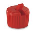 24-410, LLDPE Flip Top Closure, .115 orificeUnlined Land Serrated,