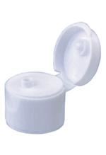 24-410, P/P Flip Top Closure, .310 orifice Flat Lid, Ribbed Skirt,
