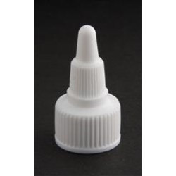 24-410, LDPE Spout Closure, .025 orifice Valve/Plug Fine Ribbed Skirt, 