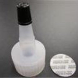 24-410, HDPE Spout Closure, Ps22 Printed, No Hole, Long Black Tip Attached, 