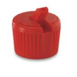 24-410, LLDPE Flip Top Closure, 3mm orificeUnlined Land Serrated, 