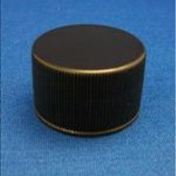 28-410, P/P Continuous Thread Closure, F217 Land Ribbed Skirt, Smooth Top,