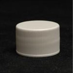 28-410, P/P Continuous Thread Closure, F217 Land Fine Ribbed Skirt, Smooth Top,