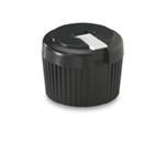 28-410, LLDPE Spout Closure, .125 orificeUnlined Land Serrated,