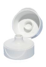 28-410, P/P Flip Top Closure, .375 orificeIspe/Pp-U5 Tri-Tab Plain, Directional Pour, Ribbed Skirt, Sna