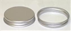 33-400, Aluminum Continuous Thread Closure, F217 Plain, Clear Coat In and Out,
