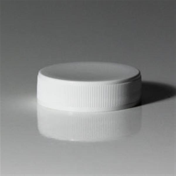 38-400, P/P Continuous Thread Closure, F217 Land Fine Ribbed Skirt, Smooth Top,