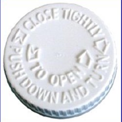 38-400, P/P Push and Turn Closure, Hs035 Printed-SFYP - Black, CRC,