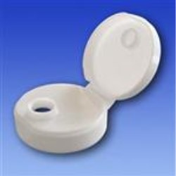 38-400, P/P Flip Top Closure, Ultra Slot orifice Flat Lid, Ribbed Skirt, 