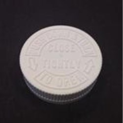 53-400, P/P Push and Turn Closure, .035WaxPulp/.020Permabnd Foam HS-035 Prtd-SFYP-Red, CRC,