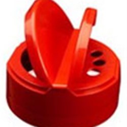 38-400, P/P Flip Top Closure, .225 3-Hole Pour/Spoon orificeUniv Htsl Printed, Dual Door, 