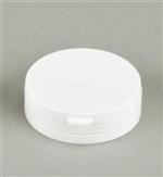 45-400, LLDPE Tamper Evident Hinged Closure, Sg75/.020Pulp Plain, Tear Away Band,