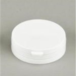 45-400, LLDPE Tamper Evident Hinged Closure, Sg75/.020Pulp Plain, Tear Away Band,