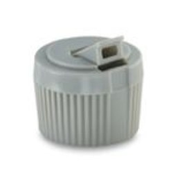 28-410, LLDPE Spout Closure, 3mm x 6mm orificeUnlined Land Serrated, PS-134, Polytop, Gloss Top Finish W