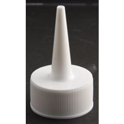 33-410, LDPE Spout Closure, .075 orifice Valve/Plug Ribbed Skirt,