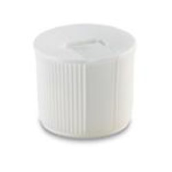24-410, LLDPE Flip Top Closure, 2.5mm orificeUnlined Serrated, 
