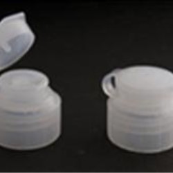 24-410, LDPE Flip Top Closure, Valve/Plug Ribbed Skirt, 