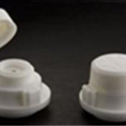 0.954Inch, LDPE Flip Top Closure, .120 orifice Child Resistant, Ribbed Skirt, 