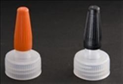 24-410, LDPE Spout Closure, .090" orifice Land Ribbed Skirt,
