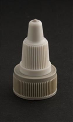 18-400, LDPE Spout Closure, .114" orifice Ribbed Skirt,