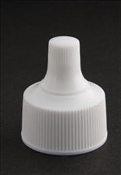 22-410, LDPE Spout Closure, .010" orifice Valve/Plug Ribbed Skirt,