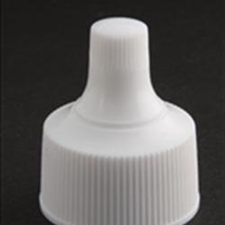 22-410, LDPE Spout Closure, .010 orifice Valve/Plug Ribbed Skirt, 