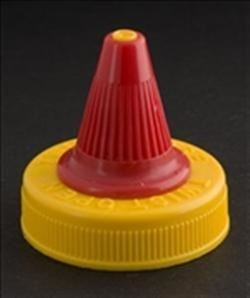 38-400, LDPE Spout Closure, .174" orifice Valve/Plug Ribbed Skirt,