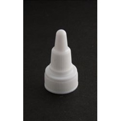 18-400, LDPE Spout Closure, .025 orifice Ribbed Skirt, 