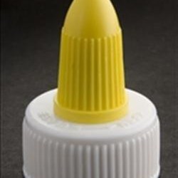 24-410, LDPE Spout Closure, .073 orifice Ribbed Skirt, 