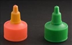 28-410, LDPE Spout Closure, .025" orifice Valve/Plug Ribbed Skirt,