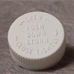38-400, P/P Push and Turn Closure, Fsm-1/.020 Plain, Text Top, 