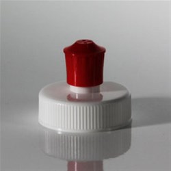 28-400, P/P HDPE Spout Closure, 4-hole orificeUnlined 2 Color Closur