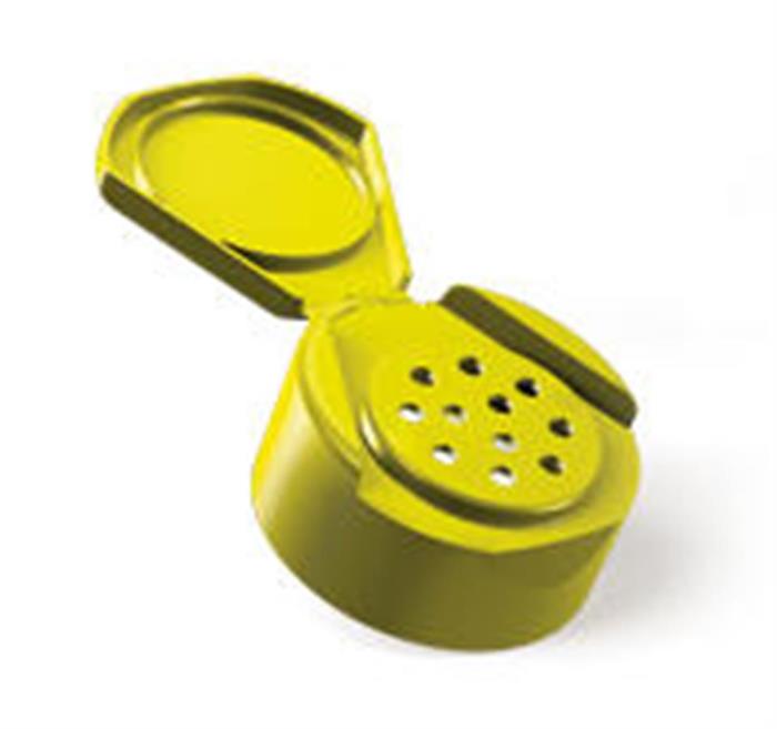 43-485, P/P Flip Top Closure, .125/ 11 holes orificeFs3-25 Smooth Skirt, Smooth Top, Clean Peel
