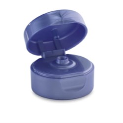  P/P Flip Top Closure, .125 orifice V-Seal Smooth Skirt, Smooth Top, 