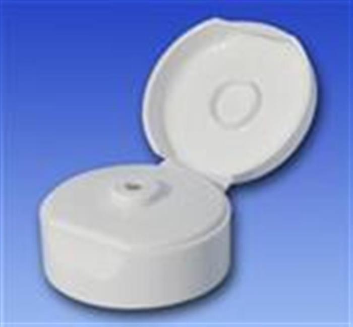 22-400, P/P Flip Top Closure, .125 orificeUnlined V-Seal Flat, Smooth Skirt, Smooth Top, 1-1/2" Gloss Cl
