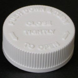 38mm, P/P Push and Turn Closure, Heat Seal