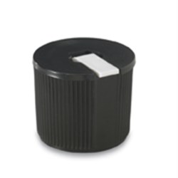 24-410, LLDPE Flip Top Closure, 2.0 orificeIspvc/Pet-U10 Plain, Land Ribbed Skirt, 